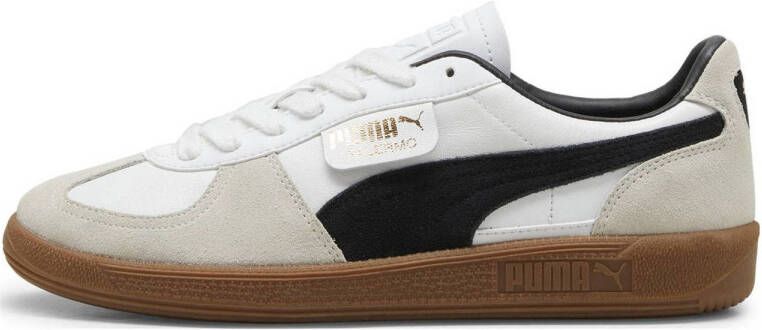 Puma Palermo Lth White Vapor Gray Gum Wit Leer Lage sneakers Unisex