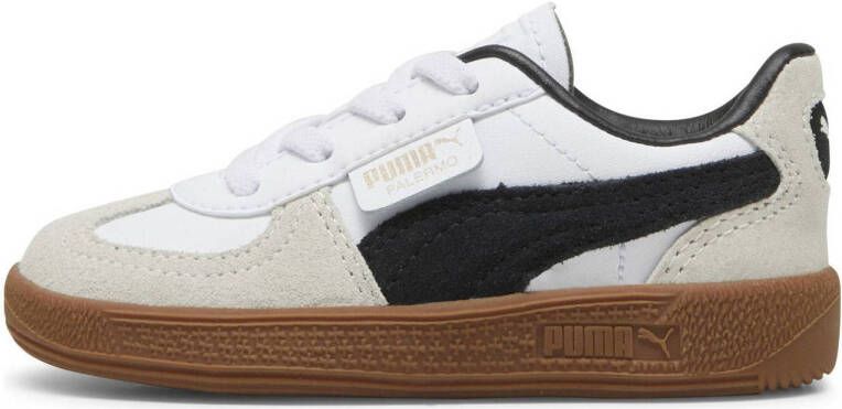 Puma Palermo Lth sneakers wit grijs beige gum