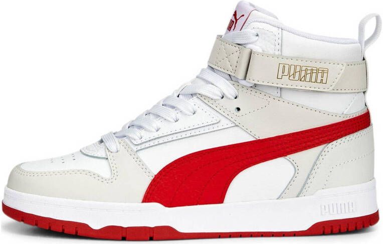 Puma RBD Game Halfhoge Sneaker Wit Rood