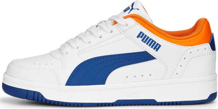 Puma Rebound Joy Lo Jr sneakers wit blauw oranje Imitatieleer 38