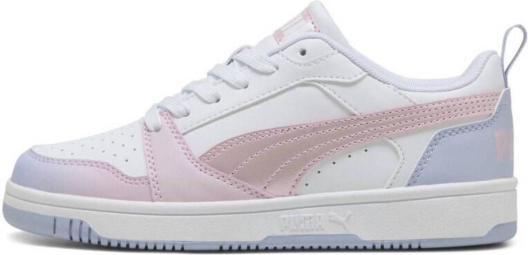 PUMA Rebound V6 Lo Blurry Dreams Jr Sneakers White-Rose Mauve-Cool Weather