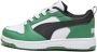 Puma Rebound V6 Lo sneakers wit zwart groen Jongens Meisjes Imitatieleer 35 - Thumbnail 1