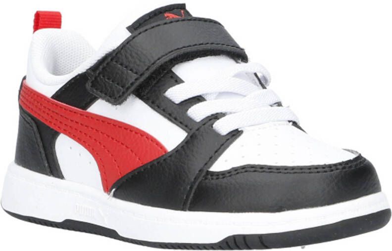 Puma Rebound v6 Low sneakers wit rood zwart Imitatieleer 20