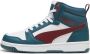 Puma Rebound v6 Mid sneakers groen ecru rood Imitatieleer 35.5 - Thumbnail 1