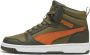 PUMA Rebound V6 Mid WTR Jr Unisex Sneakers Dark Olive-Maple Syrup- Olive - Thumbnail 1