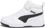 Puma Rebound V6 Mid sneakers wit zwart Jongens Meisjes Imitatieleer Meerkleurig 35 - Thumbnail 1