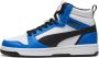 Puma Rebound V6 Mid sneakers wit zwart kobaltblauw Jongens Meisjes Imitatieleer 35.5 - Thumbnail 1