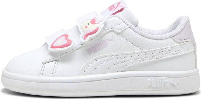 Puma Smash 3.0 Badges V sneakers wit roze lila