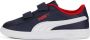 Puma Smash 3.0 sneakers donkerblauw wit rood - Thumbnail 1