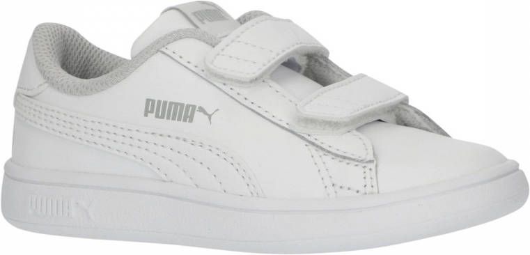 Puma Smash v2 L V Inf leren sneakers wit