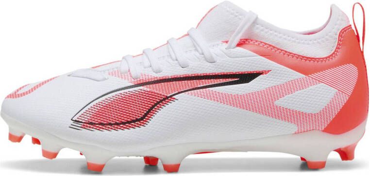 Puma ULTRA 5 MATCH FG AG Junior voetbalschoenen wit zwart rood