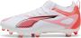 Puma ULTRA 5 MATCH FG AG Junior voetbalschoenen wit zwart rood - Thumbnail 1