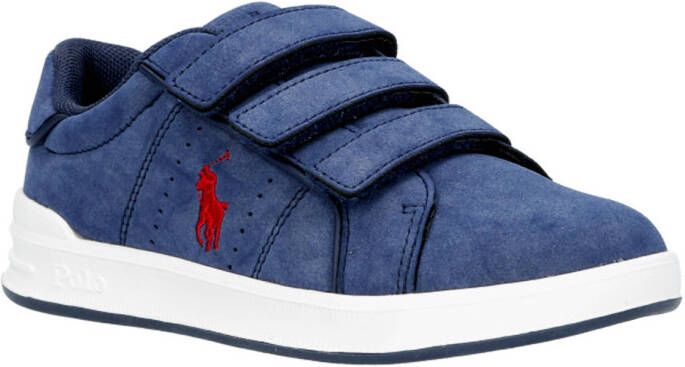 Ralph Lauren Heritage Court III suède sneakers blauw