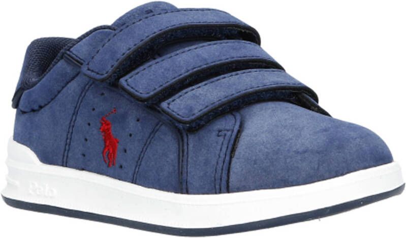 Ralph Lauren Heritage Court III suède sneakers blauw