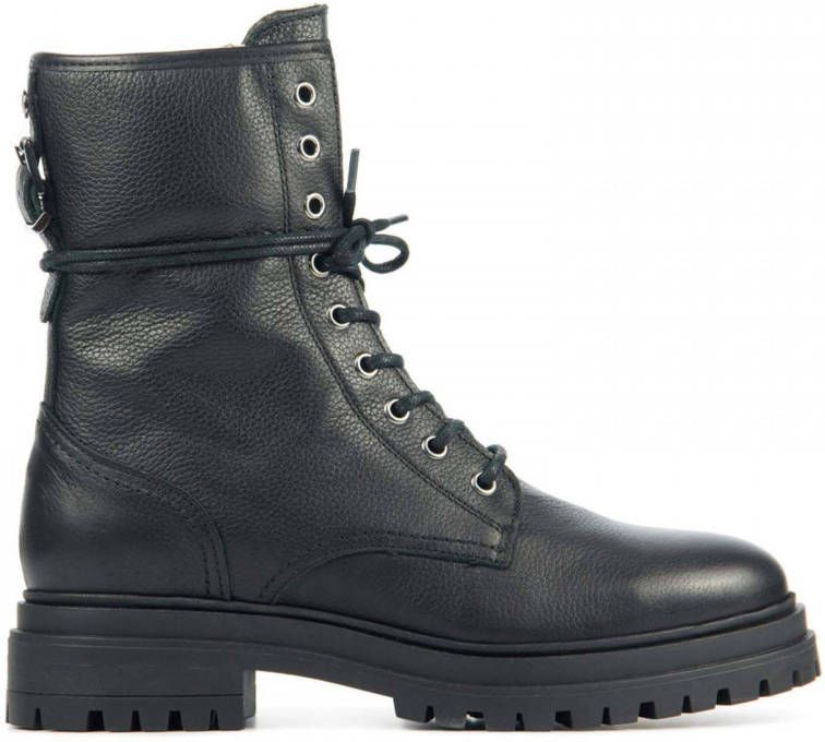 Red Rag 71228 leren veterboots zwart