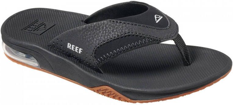 Reef Kids Fanning teenslippers zwart