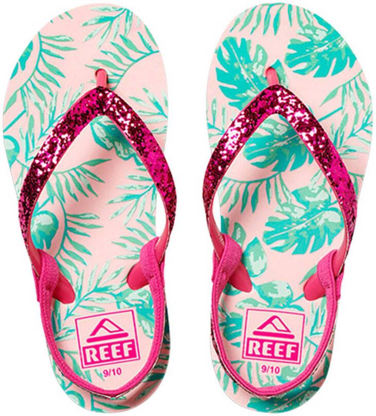 Reef teenslippers met hielbandje roze met glitters Meisjes Rubber 25-26