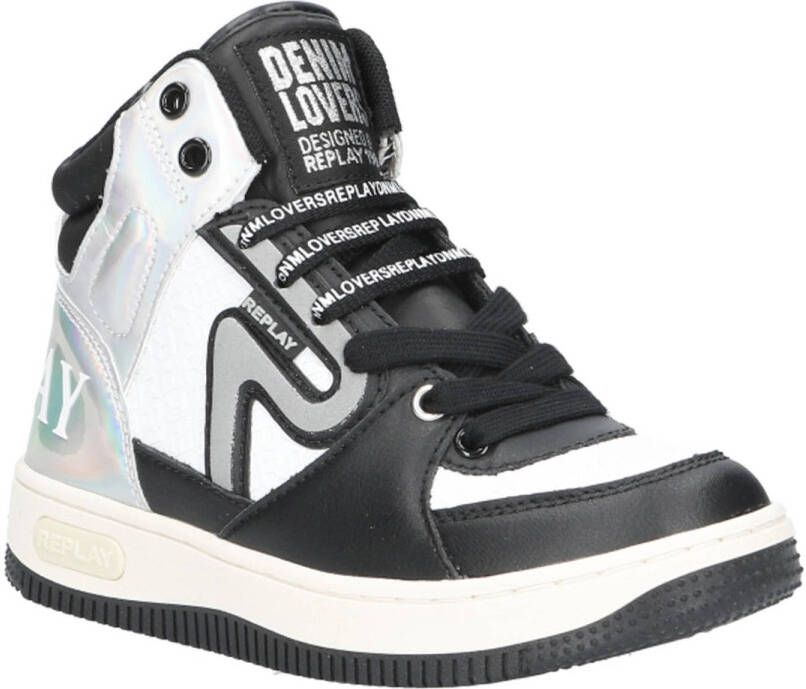 REPLAY Epic jr sneakers zwart wit