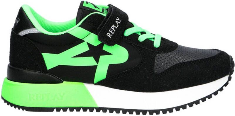 Replay Fiber JR 1 Sneakers Jongens Zwart