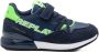 REPLAY Shoot JR 9 suède sneakers donkerblauw groen - Thumbnail 1