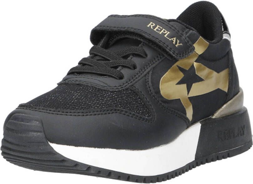 REPLAY sneakers zwart goud