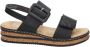 Rieker Antistress sandalen zwart - Thumbnail 1