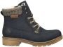 Rieker Blauwe Warme Winter Veterschoenen Blue Dames - Thumbnail 1