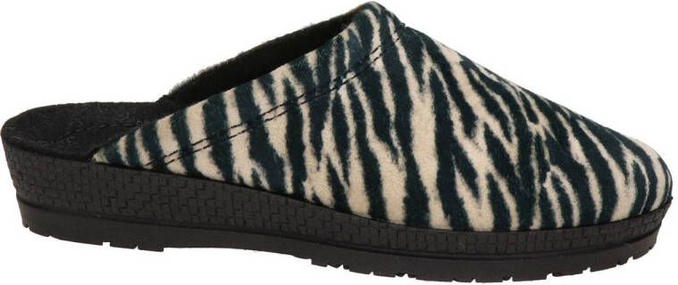 Rohde pantoffels met zebraprint