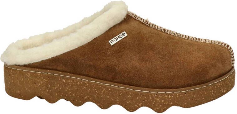 Rohde 6128 Volwassenen Dames pantoffels Kleur Cognac