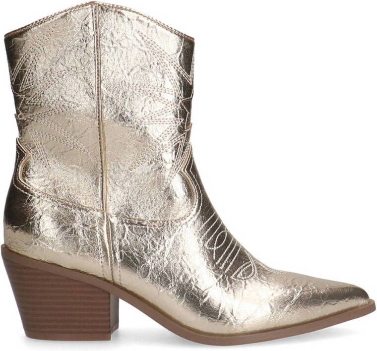 Sacha Dames Gouden metallic cowboylaarsjes