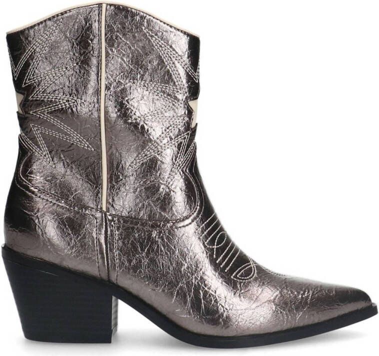 Sacha cowboylaarzen grijs metallic