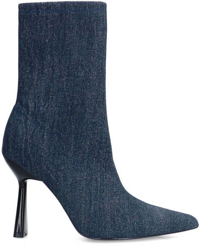 Sacha Dames Denim sock boots met trechterhak