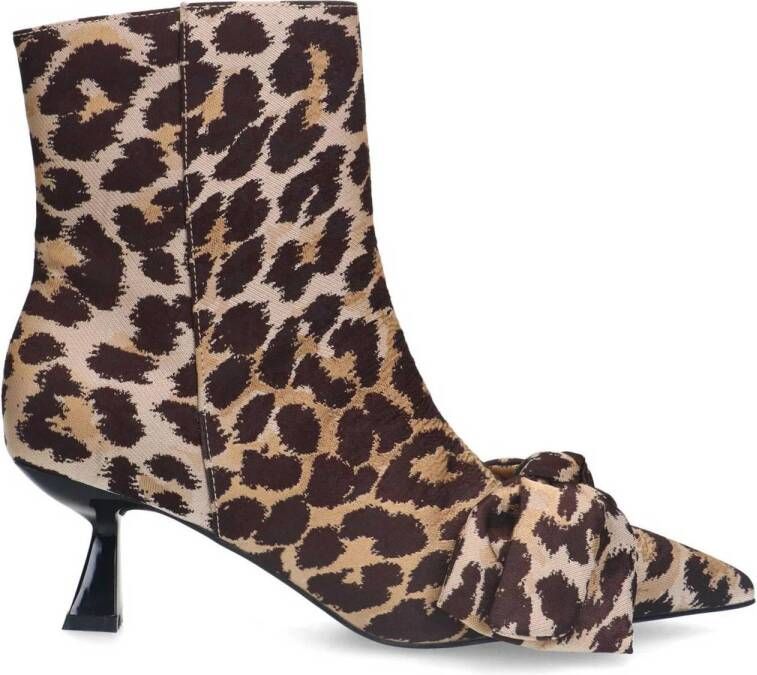 Sacha Dames Leopard enkellaarsjes met hak