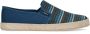 Sacha Heren Donkerblauwe canvas loafers met strepen - Thumbnail 1