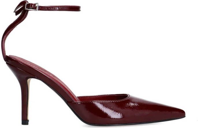 Sacha Dames Burgundy slingbacks met heart design