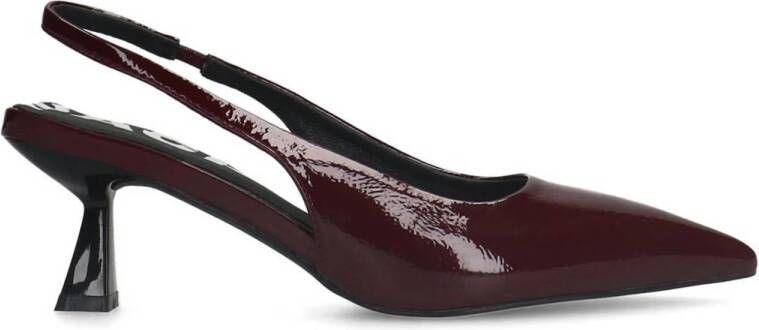 Sacha lak slingback pumps bordeaux