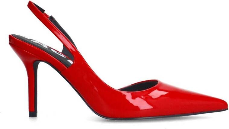 Sacha Dames Rode lak slingback pumps