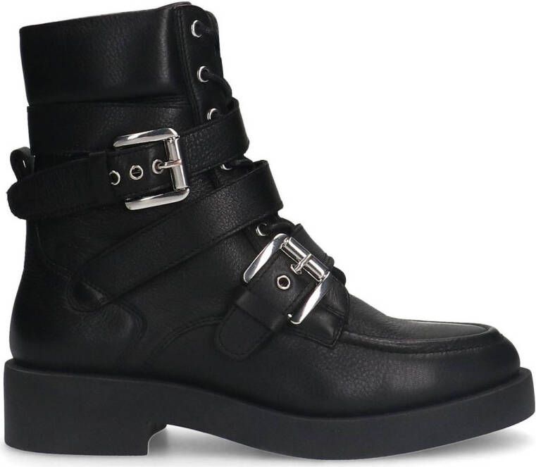 Sacha Dames Zwarte leren biker boots