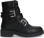 Sacha Dames Zwarte leren biker boots - Thumbnail 1