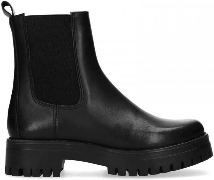 Sacha Dames Zwarte lage chelsea boots