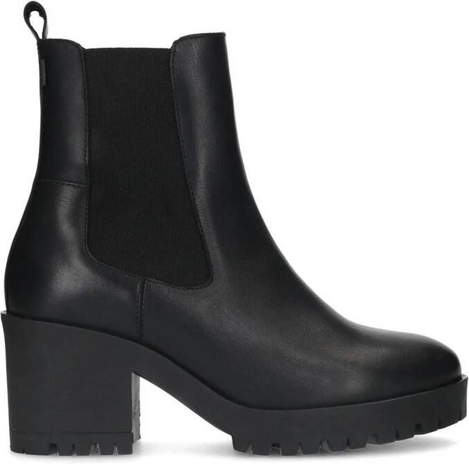 Sacha Dames Zwarte chelsea boots met hak