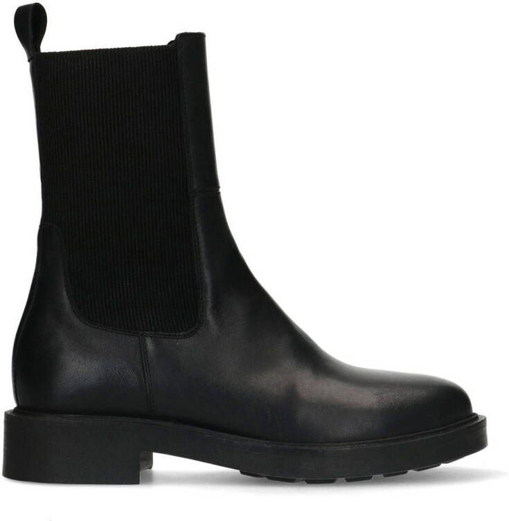 Sacha leren chelsea boots zwart