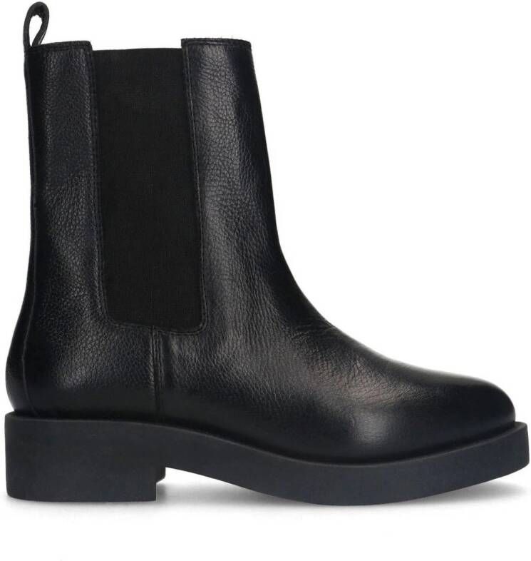 Sacha leren chelsea boots zwart