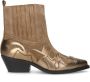 Sacha Dames Beige suède cowboylaarsjes met bronzen details - Thumbnail 1