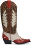 Sacha Dames Leopard cowboylaarzen met rode details - Thumbnail 1