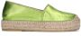 Sacha Dames Metallic groene leren espadrilles - Thumbnail 1