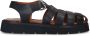 Sacha Dames Zwarte leren chunky sandalen - Thumbnail 1