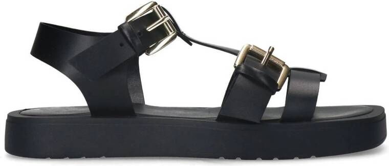 Sacha Dames Zwarte chunky sandalen met buckles