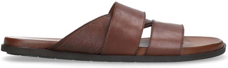 Sacha Heren Leren cognac sandalen