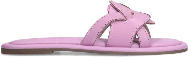 Sacha Dames Roze leren slippers